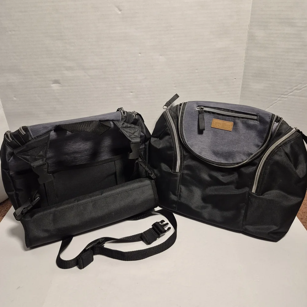 Goldbug‎ Diaper Bag Backpack Stroller Bag Gray Black Multi-Pocket Travel
